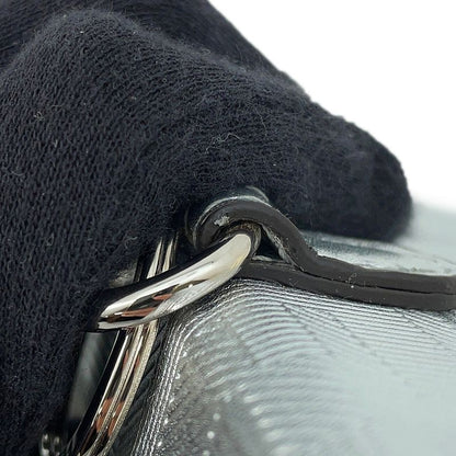Fendi Charm Nano Baguette Leather Silver-black