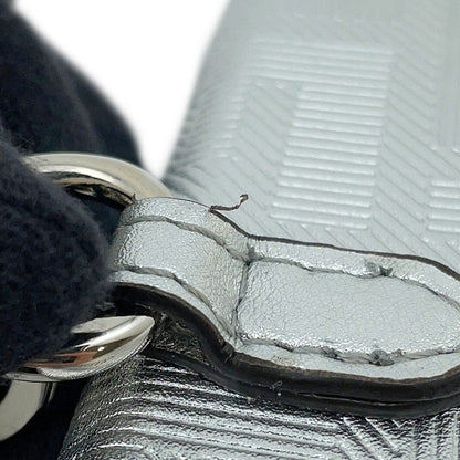 Fendi Charm Nano Baguette Leather Silver-black