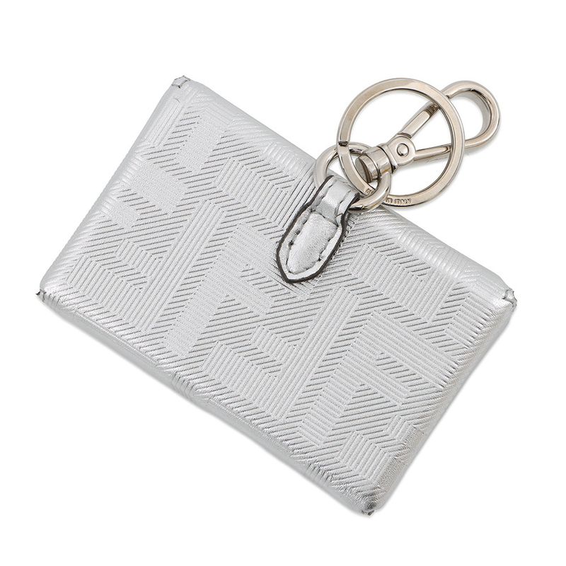 Fendi Charm Nano Baguette Leather Silver-black