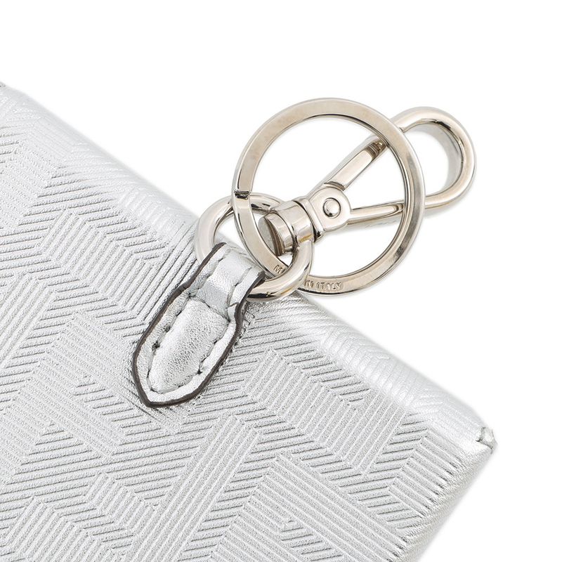 Fendi Charm Nano Baguette Leather Silver-black