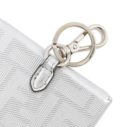 Fendi Charm Nano Baguette Leather Silver-black