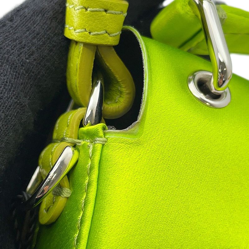 Fendi Shoulder Bag Baguette Phone Pouch 2-Way Light Green-brown