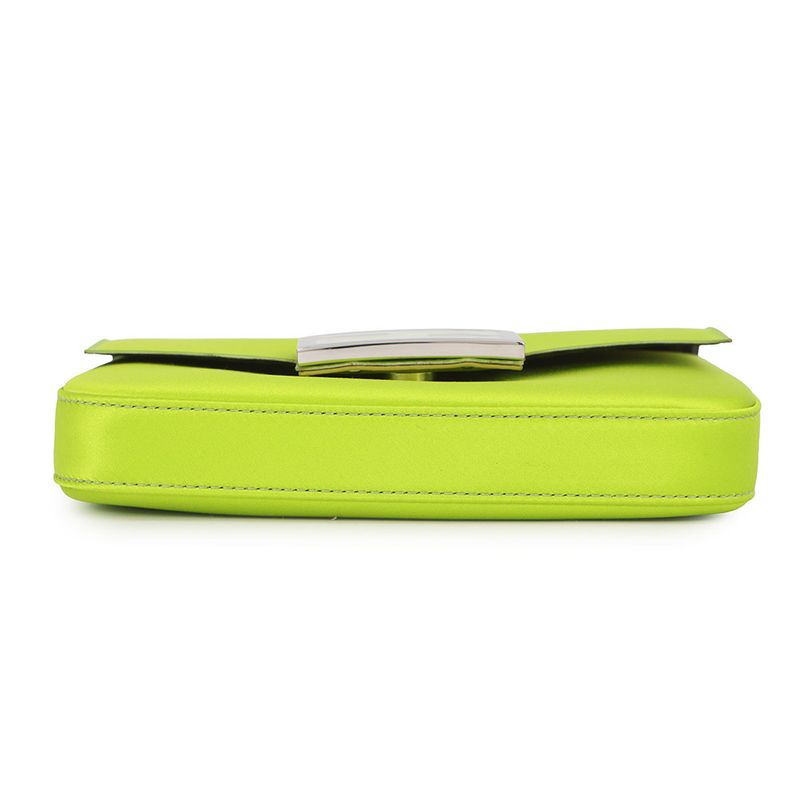 Fendi Shoulder Bag Baguette Phone Pouch 2-Way Light Green-brown