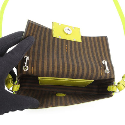 Fendi Shoulder Bag Baguette Phone Pouch 2-Way Light Green-brown