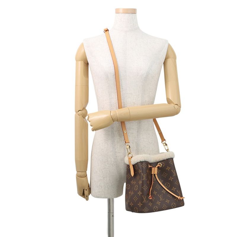 Louis Vuitton Handbag Monogram Shearling NeoNoe BB 2-Way