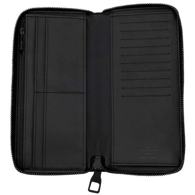 Louis Vuitton Wallet Monogram Taurillon Leather Zippy Vertical Noir Black