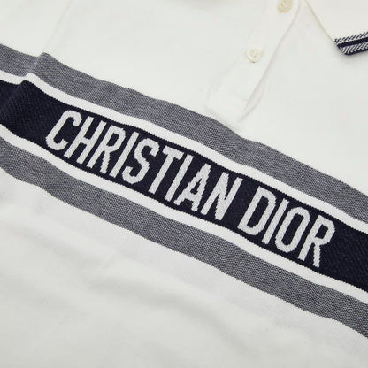 Dior Logo Polo Shirt XS White Multicolor Cotton Jersey