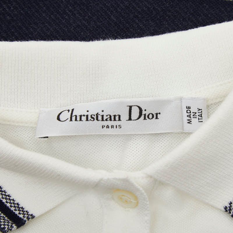 Dior Logo Polo Shirt XS White Multicolor Cotton Jersey
