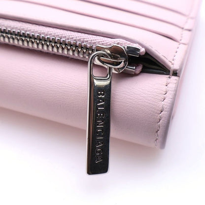 Balenciaga Envelope Slim Continental Wallet Pink Leather