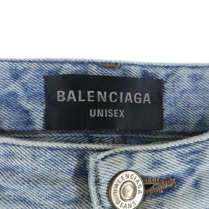 Balenciaga Damaged Baggy Denim Pants Indigo