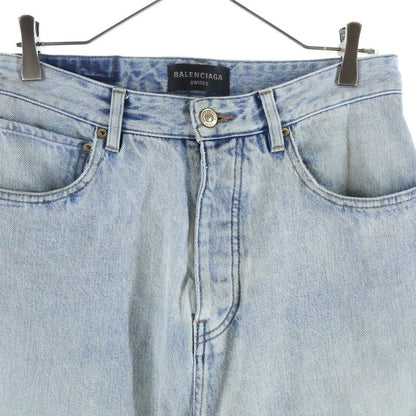 Balenciaga Damaged Baggy Denim Pants Indigo