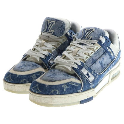 Louis Vuitton LV Trainer Denim Monogram Marine Low Cut Sneakers Indigo