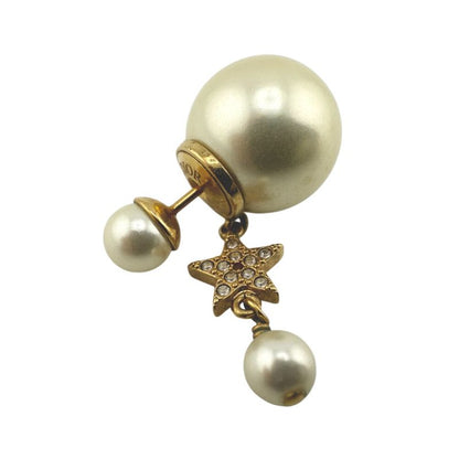 Dior Christian Star Clover Asymmetric Earrings