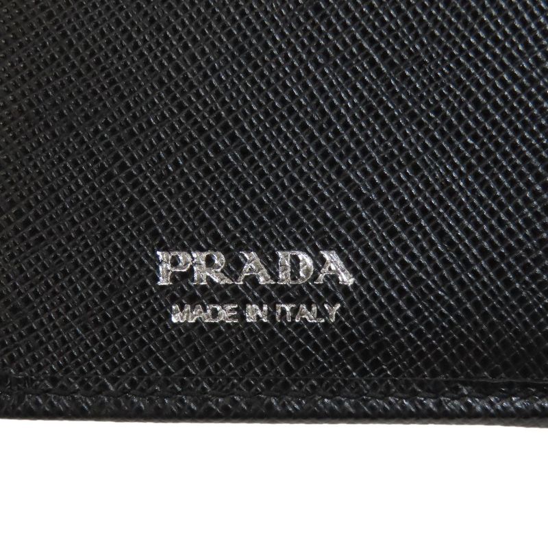 Prada Lip Charm Bifold Wallet Saffiano