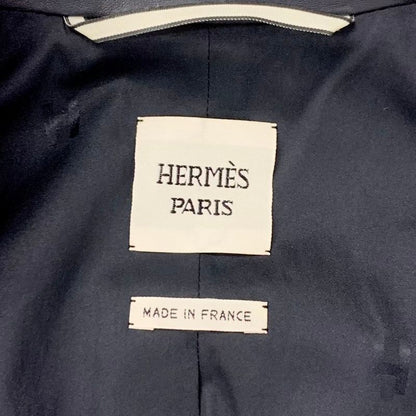 Hermes Set Suit Wool Orange Black White Jacket Skirt Check