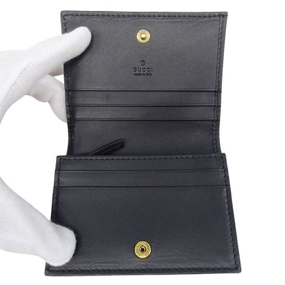 Gucci Wallet Bifold Wallet Queen Ma Galette Leather Rhinestone