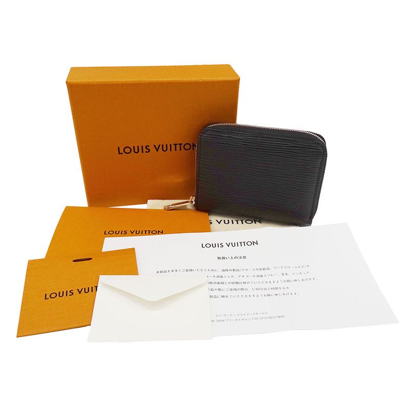 Louis Vuitton Wallet Coin Case Epi Leather Zippy Purse Noir
