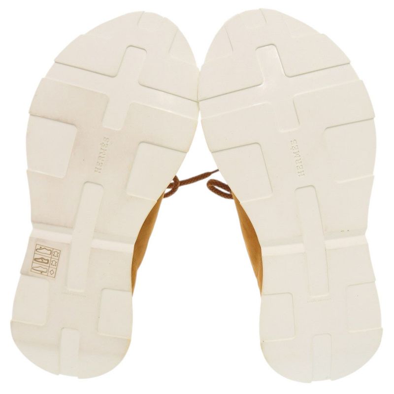 Hermes Bastar 39 Suede Camel Sneakers