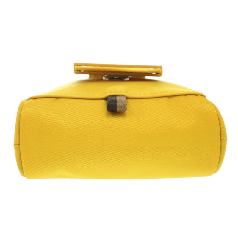Fendi Baguette Phone Pouch Nylon Yellow Shoulder Bag