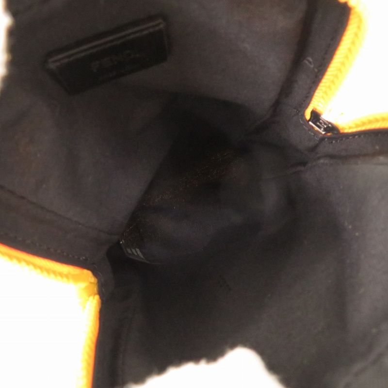 Fendi Baguette Phone Pouch Nylon Yellow Shoulder Bag