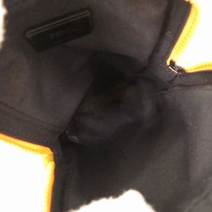 Fendi Baguette Phone Pouch Nylon Yellow Shoulder Bag