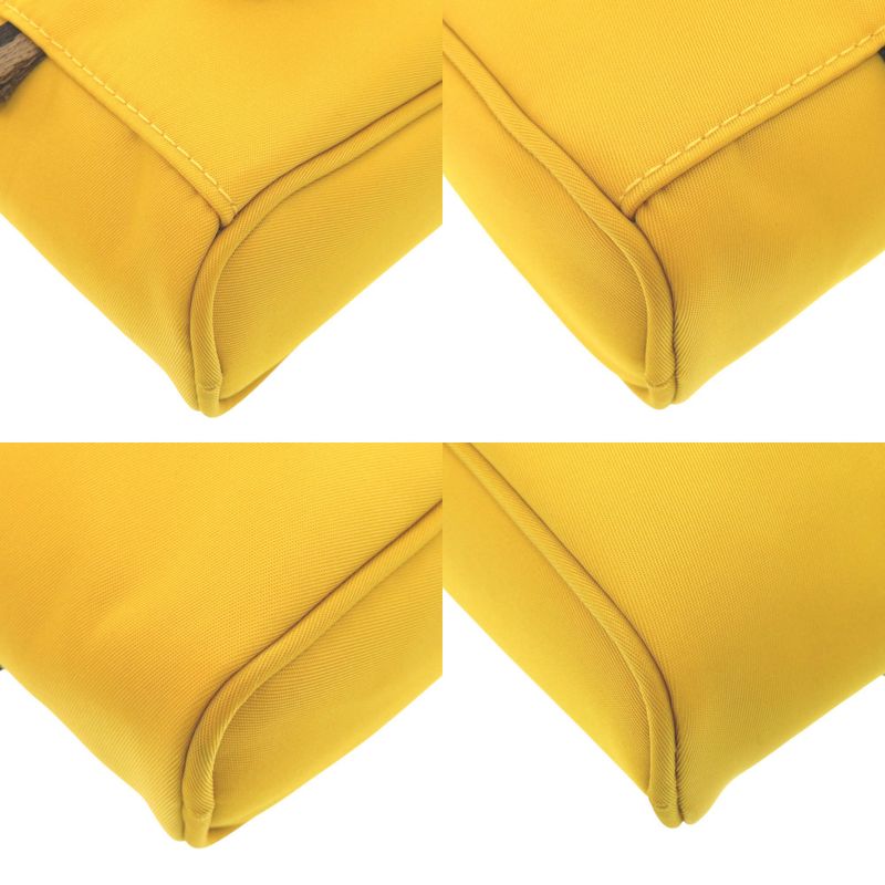 Fendi Baguette Phone Pouch Nylon Yellow Shoulder Bag
