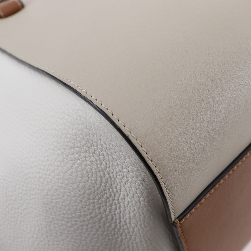 Loewe Hammock Small 2-Way Shoulder Calf Brown White Handbag