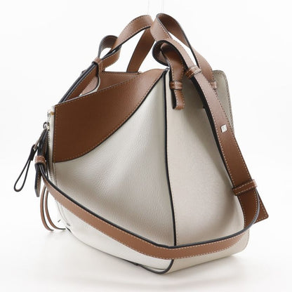 Loewe Hammock Small 2-Way Shoulder Calf Brown White Handbag