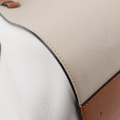 Loewe Hammock Small 2-Way Shoulder Calf Brown White Handbag