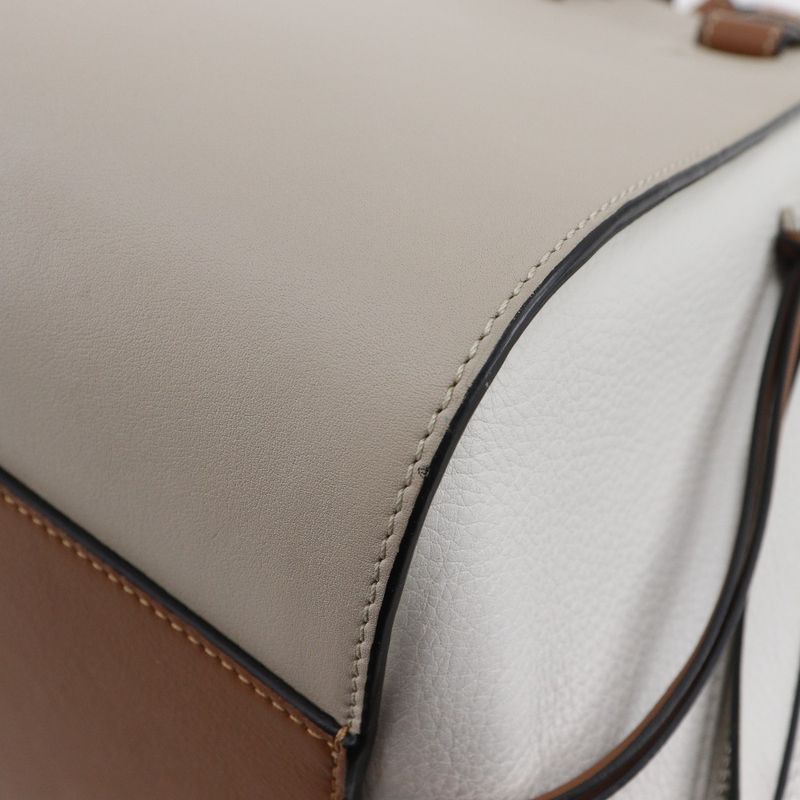 Loewe Hammock Small 2-Way Shoulder Calf Brown White Handbag