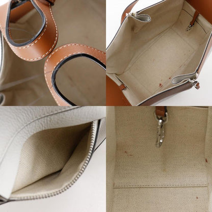 Loewe Hammock Small 2-Way Shoulder Calf Brown White Handbag