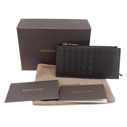 Bottega Veneta Wallet Intrecciato Coin Case Leather Black