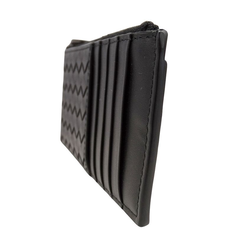 Bottega Veneta Wallet Intrecciato Coin Case Leather Black