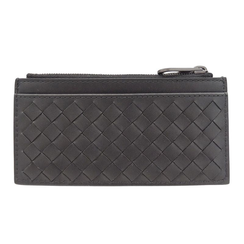 Bottega Veneta Wallet Intrecciato Coin Case Leather Black