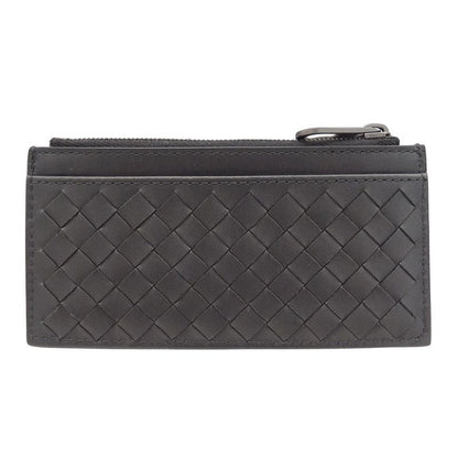 Bottega Veneta Wallet Intrecciato Coin Case Leather Black