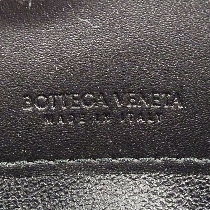 Bottega Veneta Wallet Intrecciato Coin Case Leather Black