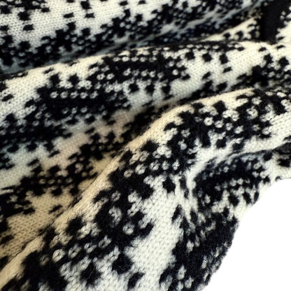 Chanel Fringe Skirt Wool Black