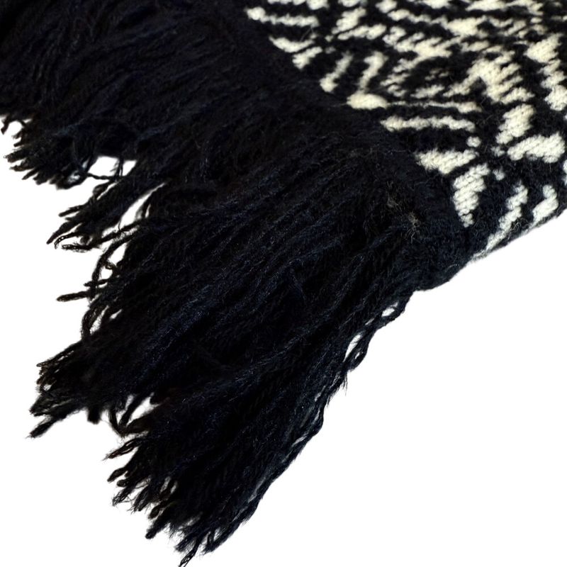 Chanel Fringe Skirt Wool Black