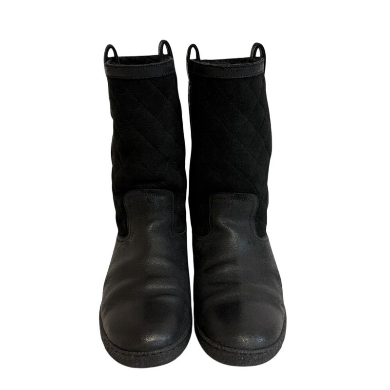 Chanel Quilted Boots Black