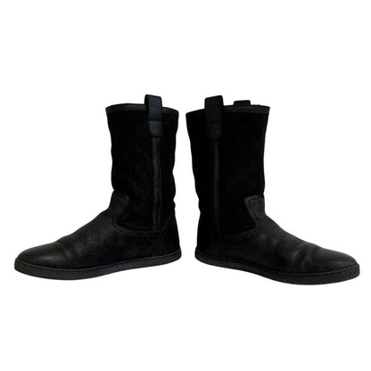 Chanel Quilted Boots Black
