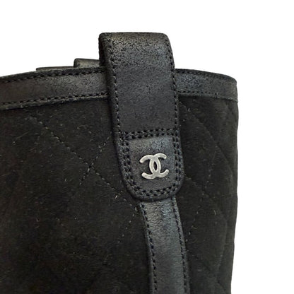 Chanel Quilted Boots Black