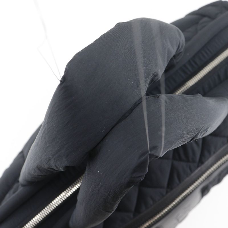 Chanel Coco Cocoon Quilted Nylon Black Boston Bag