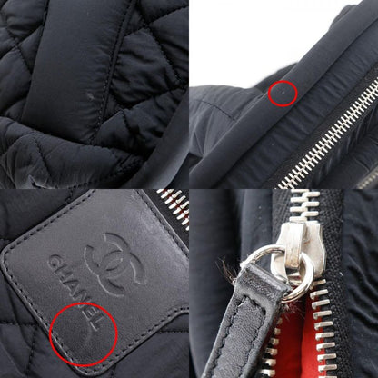 Chanel Coco Cocoon Quilted Nylon Black Boston Bag