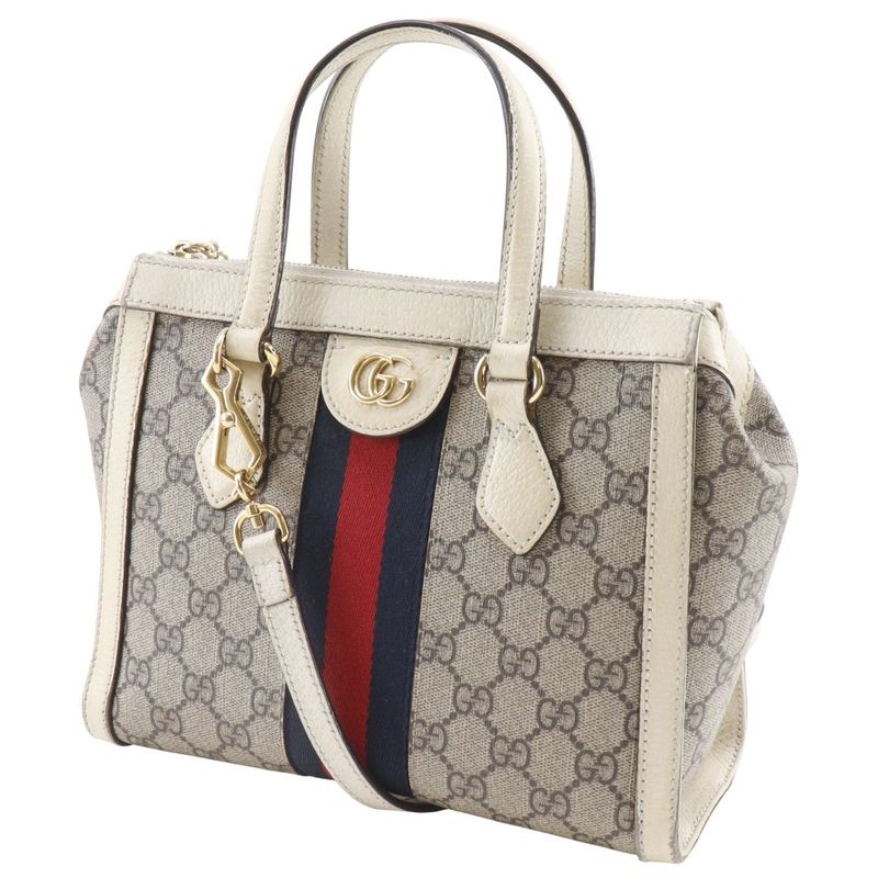 Gucci Off Dias Small 2-Way Shoulder GG Supreme Canvas Beige