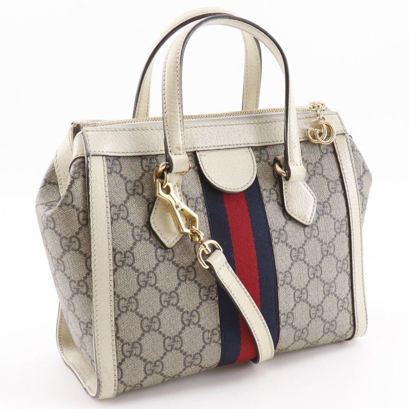 Gucci Off Dias Small 2-Way Shoulder GG Supreme Canvas Beige