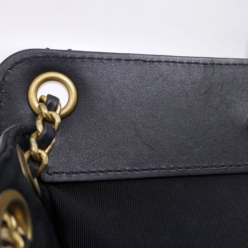 Chanel Chain Shoulder Bag 2-Way Quilted CC Logo Lambskin