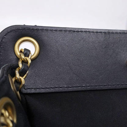 Chanel Chain Shoulder Bag 2-Way Quilted CC Logo Lambskin