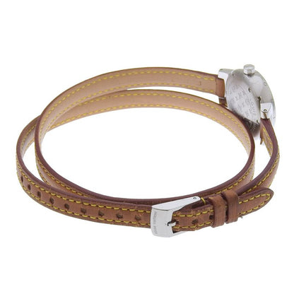 Louis Vuitton Tumble Stainless Steel Leather Quartz Analog Display