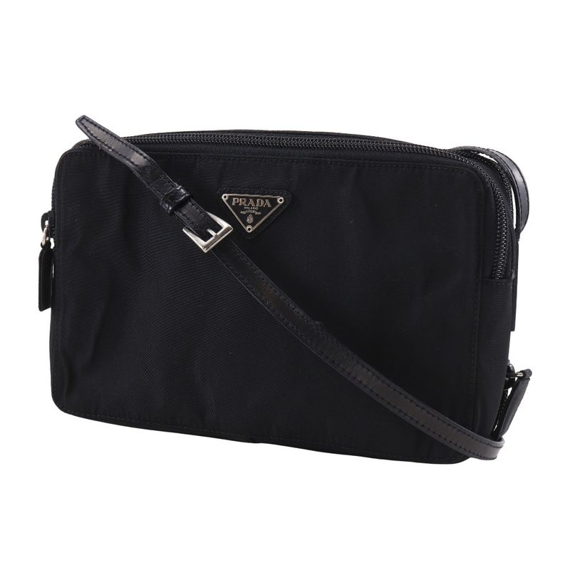 Prada Wallet Shoulder Nylon Nero Black