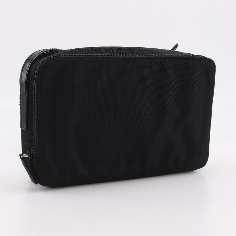 Prada Wallet Shoulder Nylon Nero Black